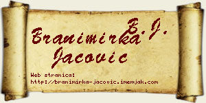 Branimirka Jačović vizit kartica